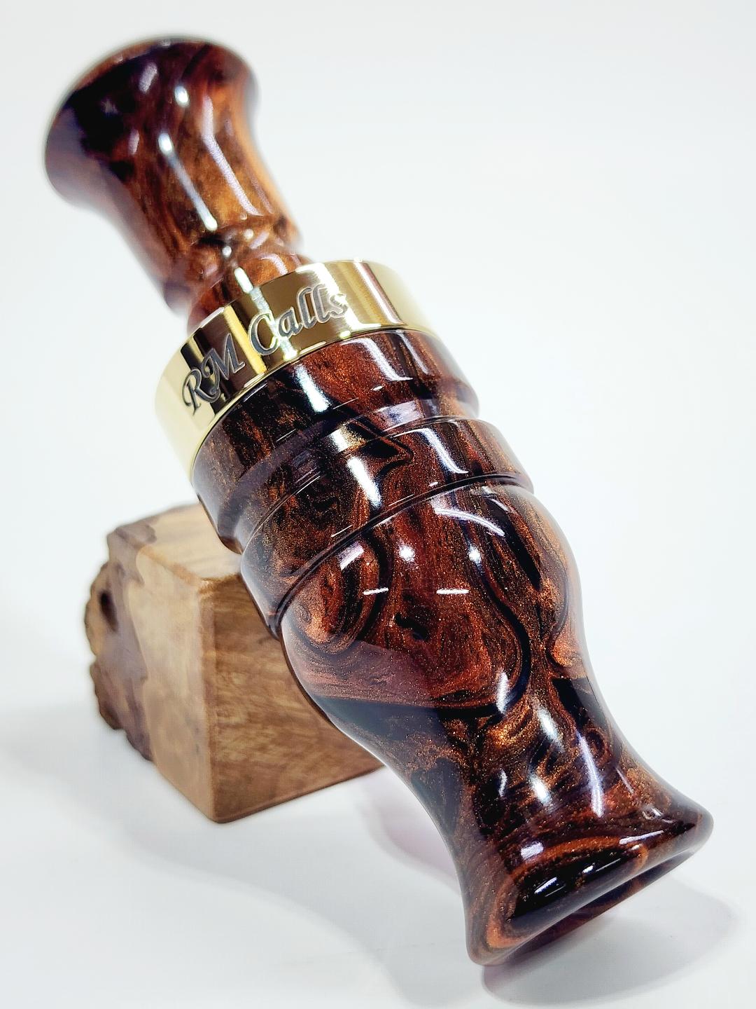 DESERT IRONWOOD BURL ACRYLIC BIG TRUCK with BRASS BAND