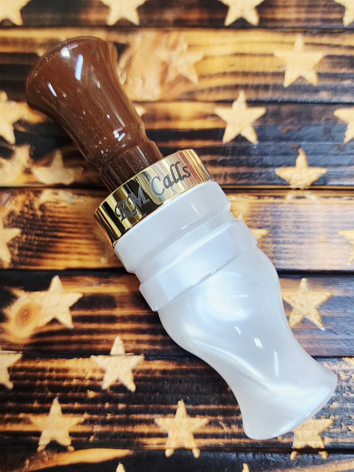 WHITE PEARL/FAIRY POOP COLDWEATHERFAN with BRASS BAND