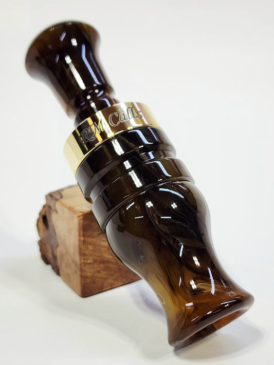 MAHOGANY BURL COLDWEATHERFAN with BRASS BAND