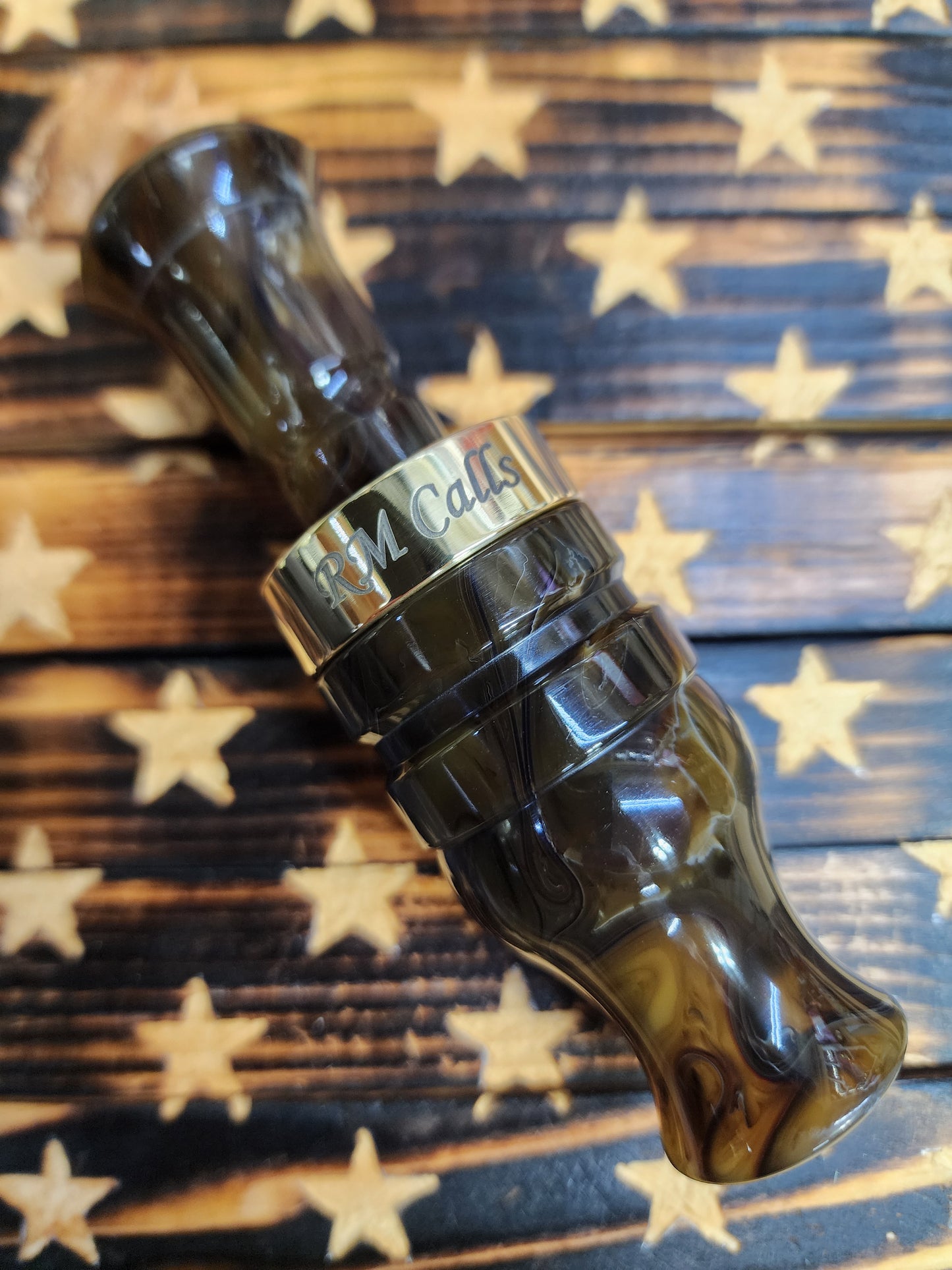 MAHOGANY BURL ALPHA with BRASS BAND