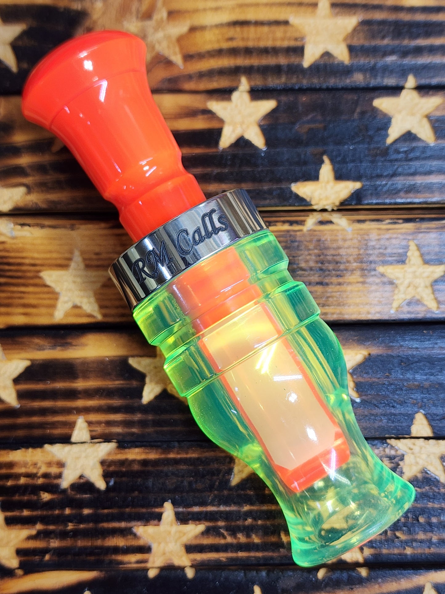 CHARTREUSE/NUCLEAR ORANGE ALPHA with STAINLESS BAND