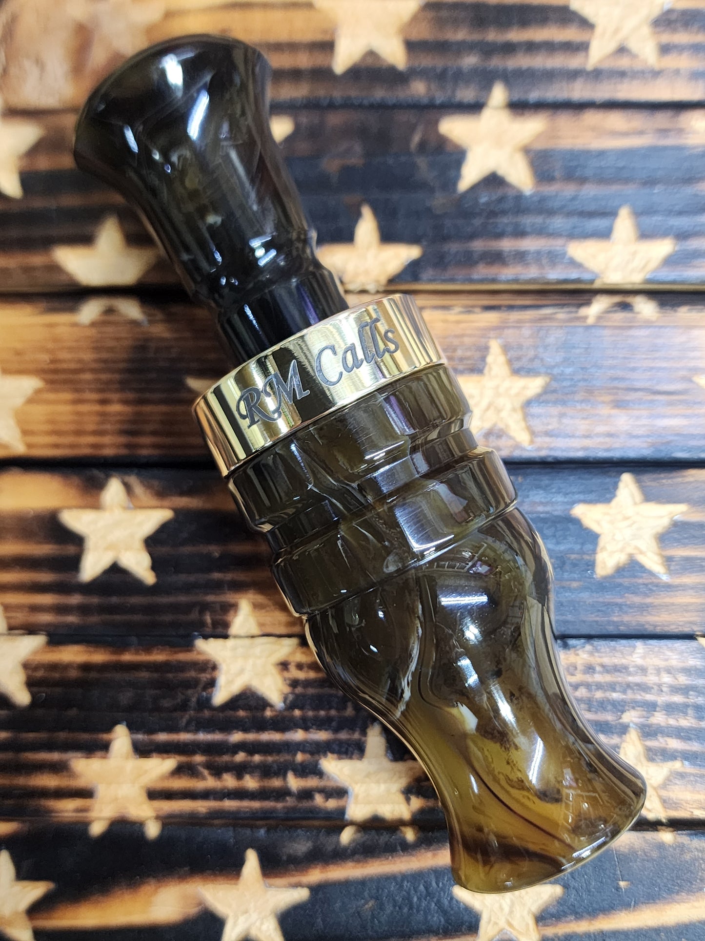 MAHOGANY BURL BIG TRUCK with BRASS BAND