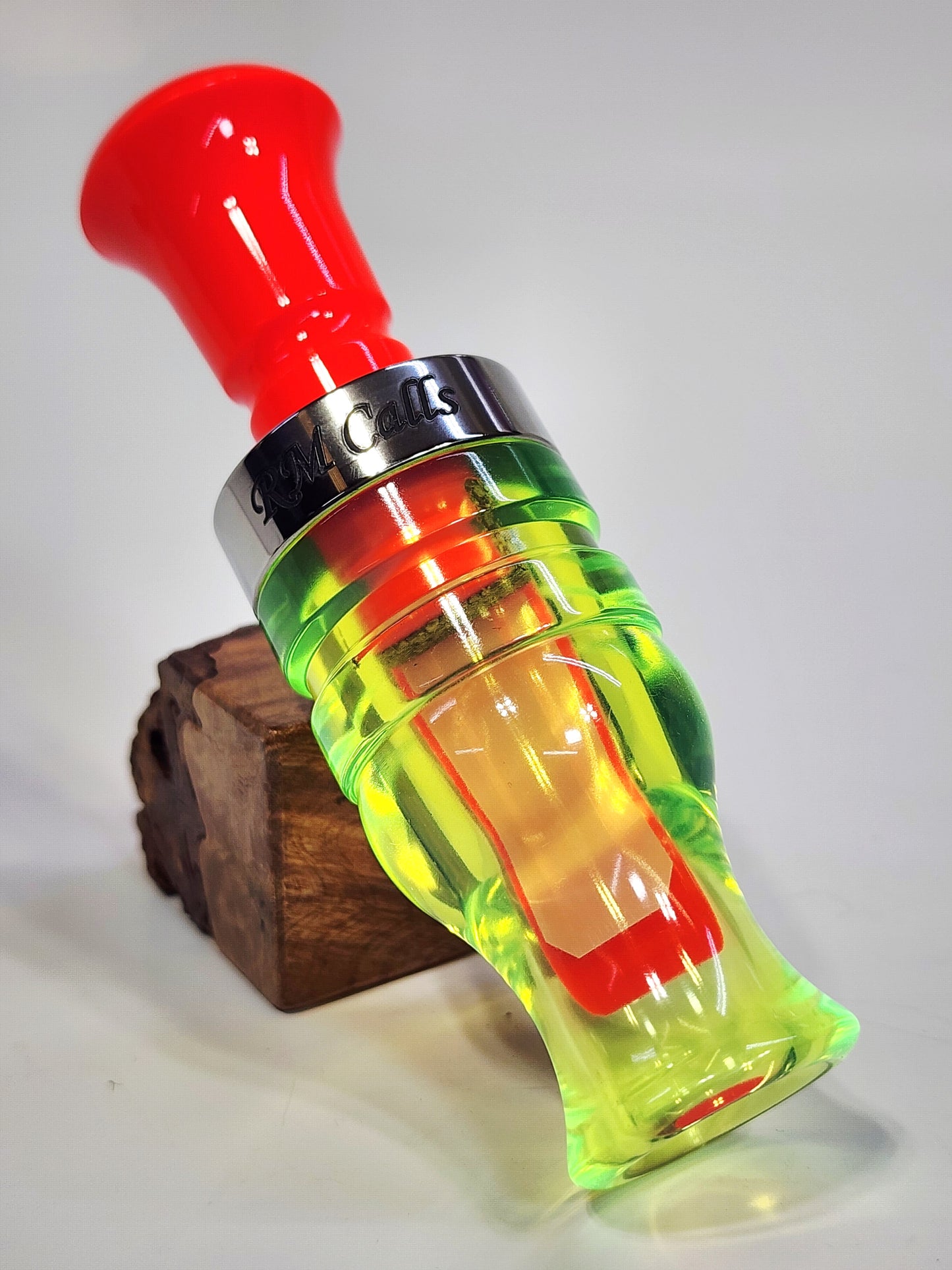 CHARTREUSE/NUCLEAR ORANGE FTM with STAINLESS BAND